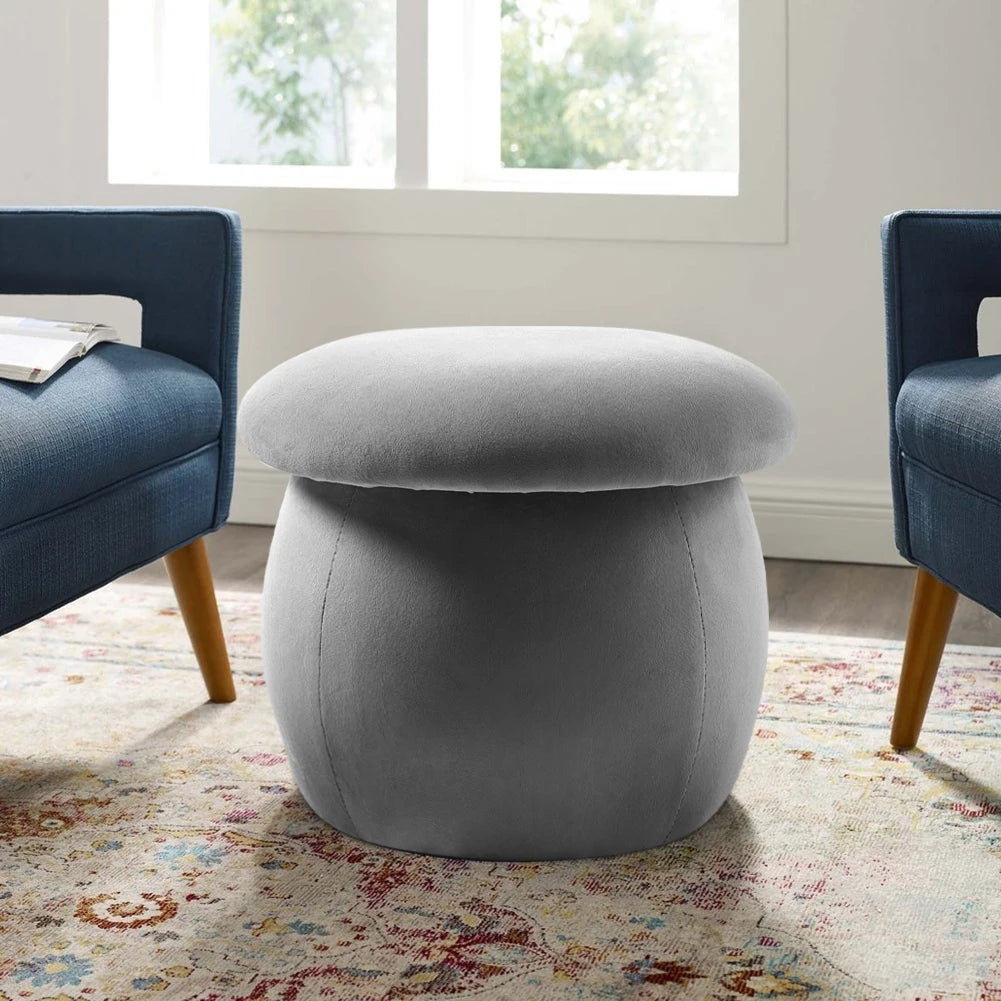 Nordic Velvet Mushroom Footstool