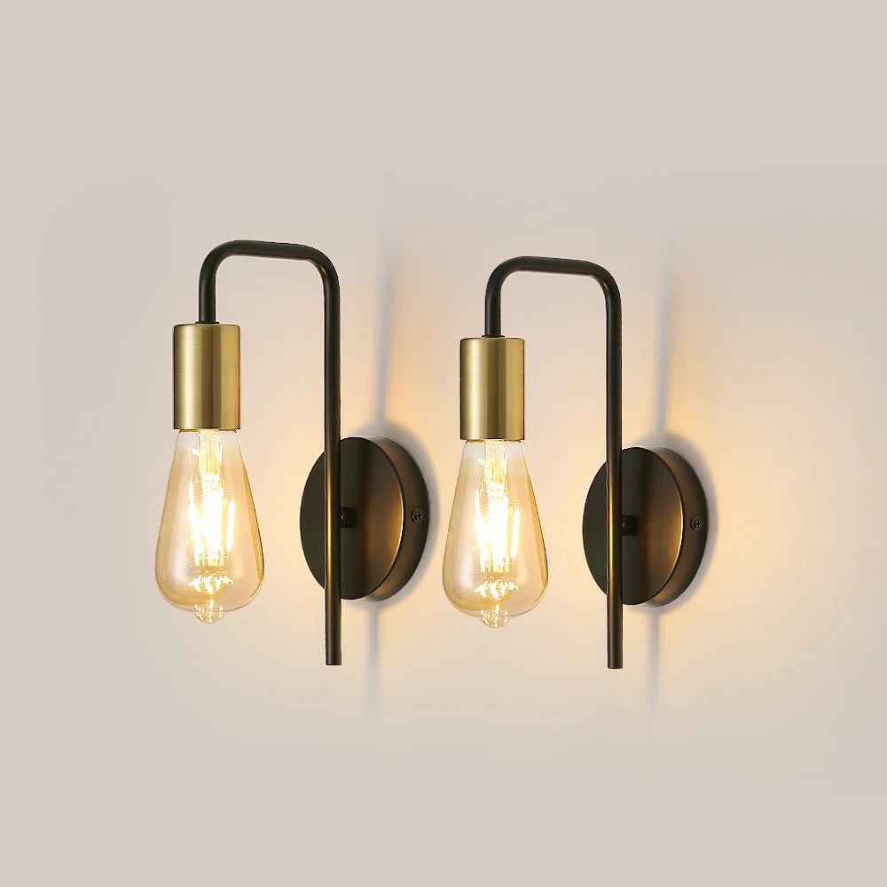 2-Pack Retro Wall Lights